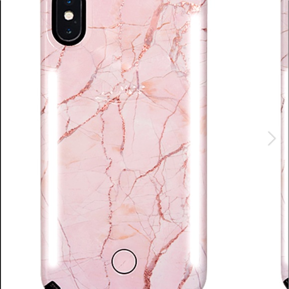 LuMee Duo Selfie Glitter Marble Pink IPhone Case - Picture 5 of 12